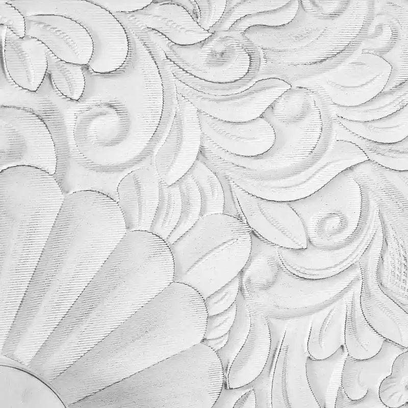 Carved Flower Door Large Storage Sideboard Cabinet with Shelves