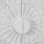 Carved Flower Door Large Storage Sideboard Cabinet with Shelves
