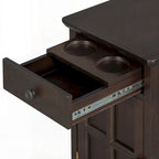 End Table Side Table with USB Ports and One Multifunctional Drawer with cup holders
