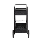 Modern Industrial Bar Cart with Iron Frame, Wheelbarrow-Inspired Design, Wine Bottle Holders and Mobile Rolling Wheels