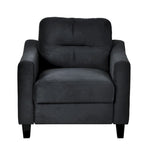 Black Modern 32.2 Upholstered Accent Chair with Sturdy Hardwood Frame and Soft Cushion