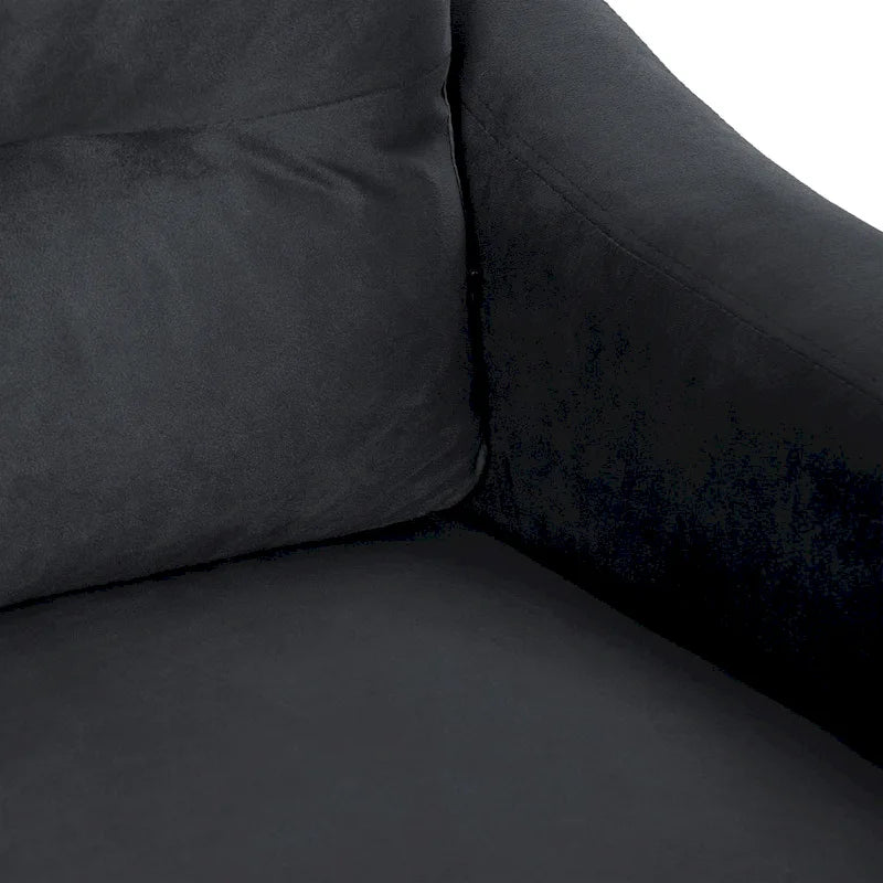 Black Modern 32.2 Upholstered Accent Chair with Sturdy Hardwood Frame and Soft Cushion
