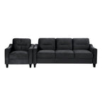 Black Modern 32.2 Upholstered Accent Chair with Sturdy Hardwood Frame and Soft Cushion