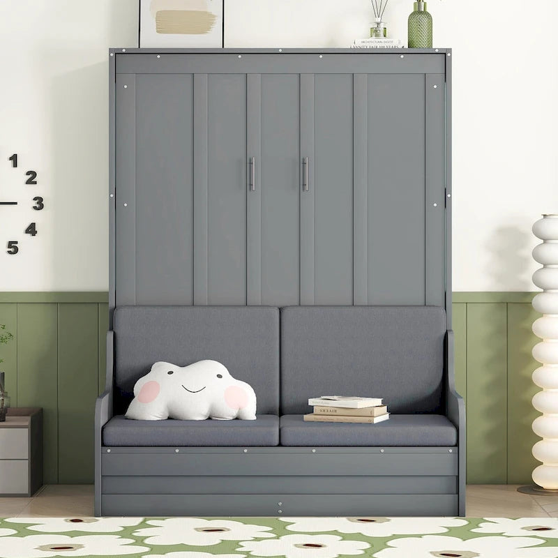 Modern Queen Size Multi-function Murphy Bed with Cushion