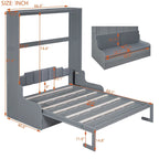 Modern Queen Size Multi-function Murphy Bed with Cushion