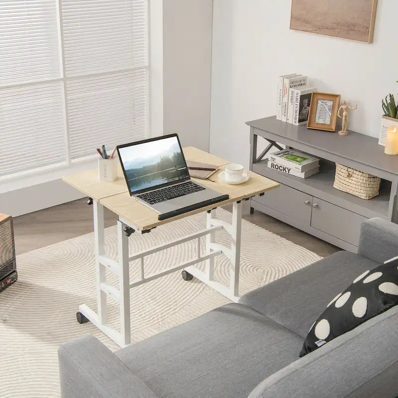 Mobile Stand up Desk Adjustable Computer Desk Tilting