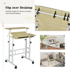 Mobile Stand up Desk Adjustable Computer Desk Tilting