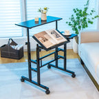 Mobile Stand up Desk Adjustable Computer Desk Tilting