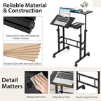 Mobile Stand up Desk Adjustable Computer Desk Tilting