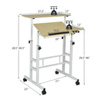 Mobile Stand up Desk Adjustable Computer Desk Tilting