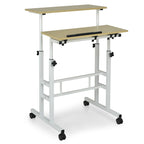 Mobile Stand up Desk Adjustable Computer Desk Tilting