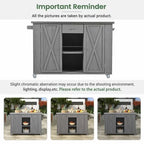 52.25 Outdoor Kitchen Island with Stainless Steel Top, Ample Storage Space, Towel and Spice Racks and a Bottle Opener