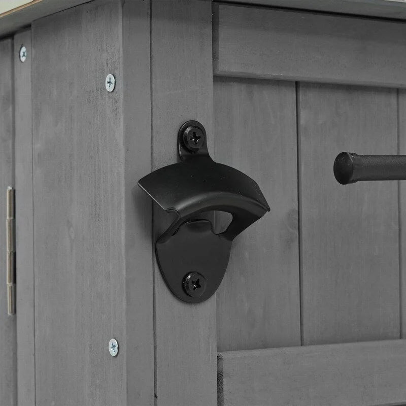 52.25 Outdoor Kitchen Island with Stainless Steel Top, Ample Storage Space, Towel and Spice Racks and a Bottle Opener