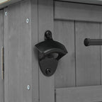 52.25 Outdoor Kitchen Island with Stainless Steel Top, Ample Storage Space, Towel and Spice Racks and a Bottle Opener