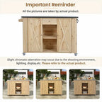 52.25 Outdoor Kitchen Island with Stainless Steel Top, Ample Storage Space, Towel and Spice Racks and a Bottle Opener