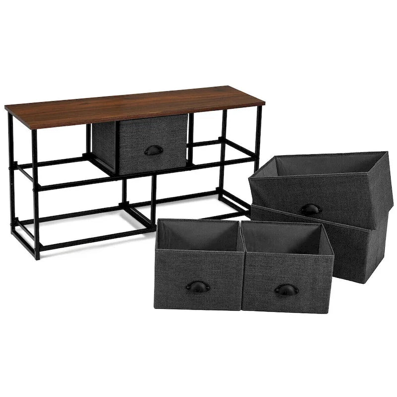 5 Drawers Dresser Storage Unit Side Table Display Organizer Dorm