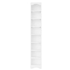VECELO 70.9 Inches Tall Bathroom Narrow Linen Cabinet, 8 Tiers Solid Wood Freestanding Storage Cabinet