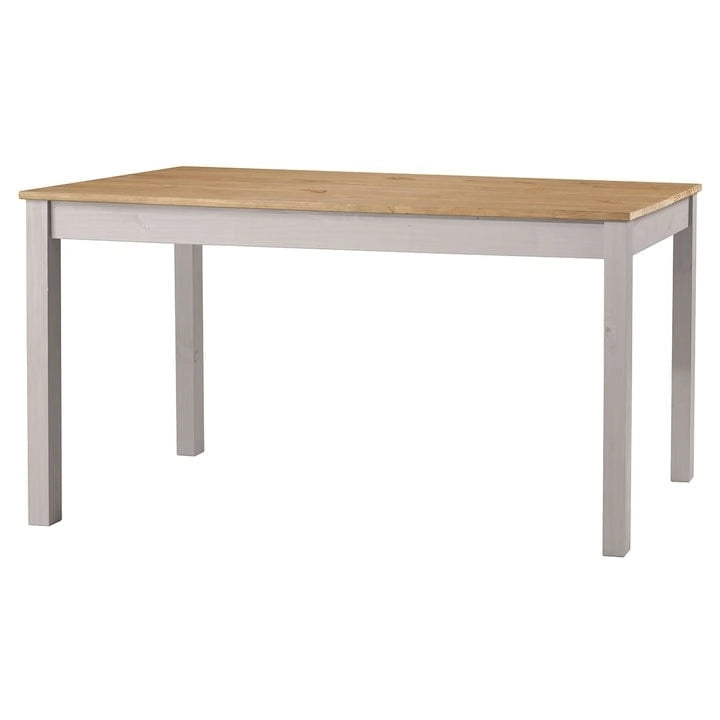 Solid Pine Wood Dining Table, 59 Inch