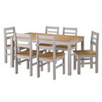 Solid Pine Wood Dining Table, 59 Inch