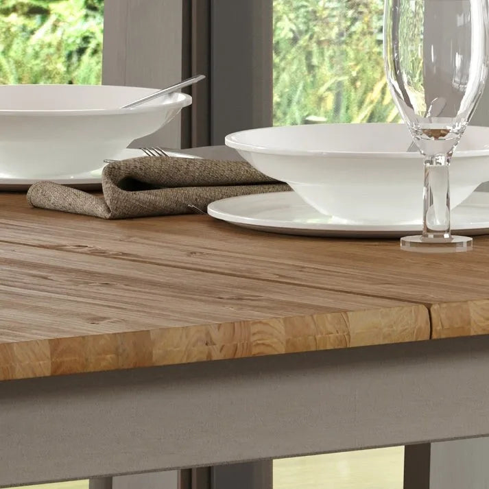 Solid Pine Wood Dining Table, 59 Inch