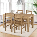 Solid Pine Wood Dining Table, 59 Inch