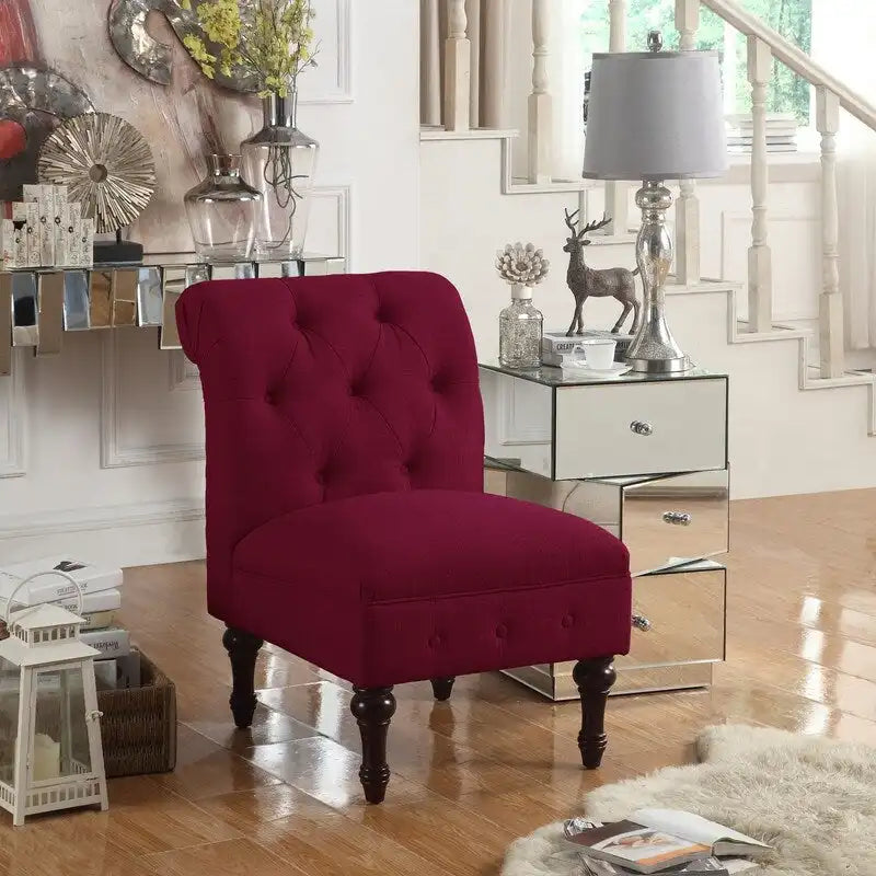 Slipper Chair, Chesterfield, Armlesschair