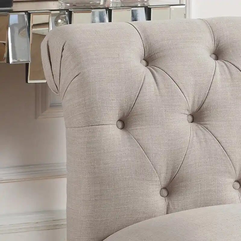 Slipper Chair, Chesterfield, Armlesschair