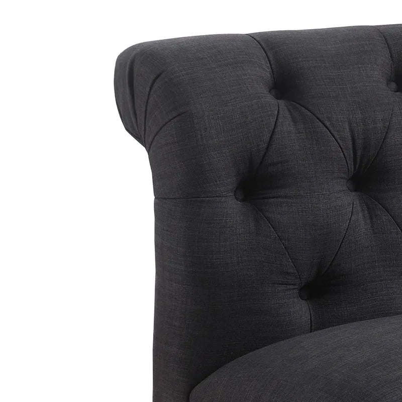 Slipper Chair, Chesterfield, Armlesschair