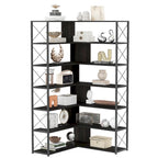 L-Shaped Corner 7-Tier Bookcase