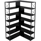 L-Shaped Corner 7-Tier Bookcase
