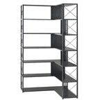 L-Shaped Corner 7-Tier Bookcase