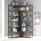 L-Shaped Corner 7-Tier Bookcase