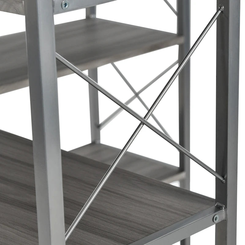 L-Shaped Corner 7-Tier Bookcase