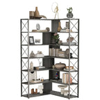 L-Shaped Corner 7-Tier Bookcase