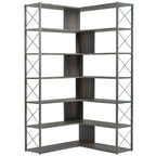 L-Shaped Corner 7-Tier Bookcase