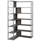 L-Shaped Corner 7-Tier Bookcase