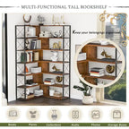L-Shaped Corner 7-Tier Bookcase