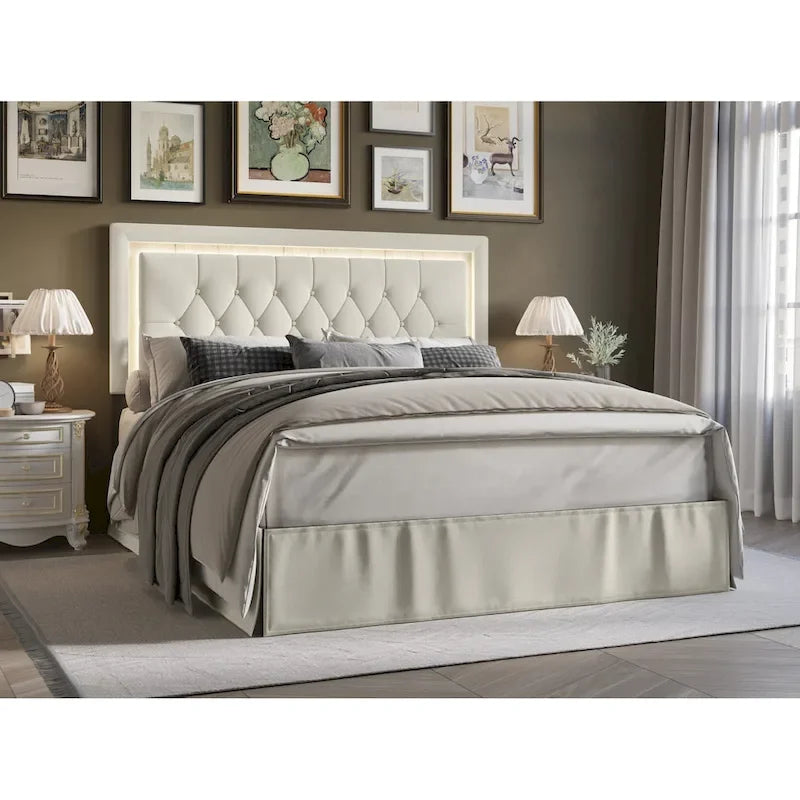 Tufted Upholstered Platform Bed