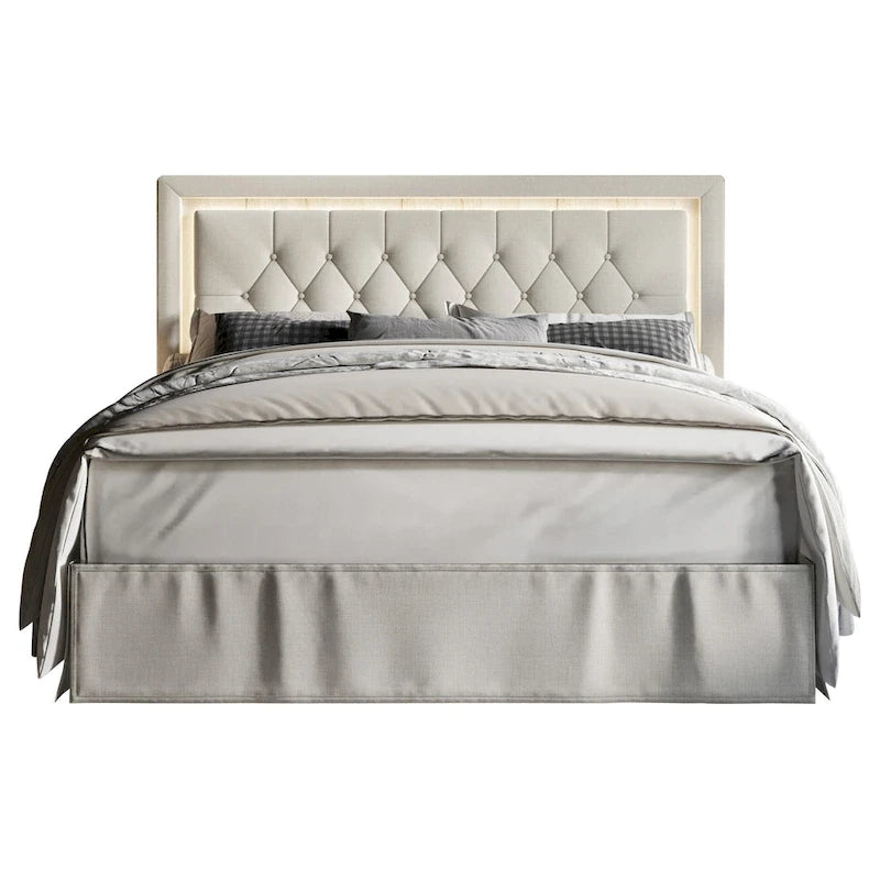 Tufted Upholstered Platform Bed