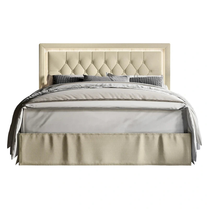 Tufted Upholstered Platform Bed