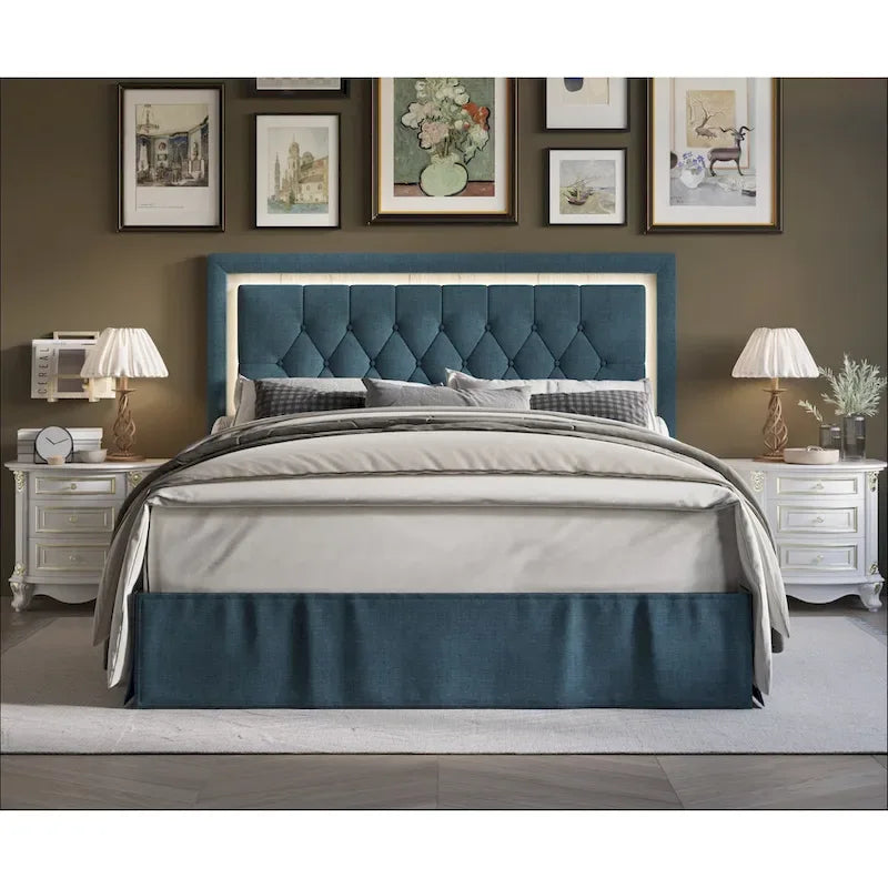 Tufted Upholstered Platform Bed