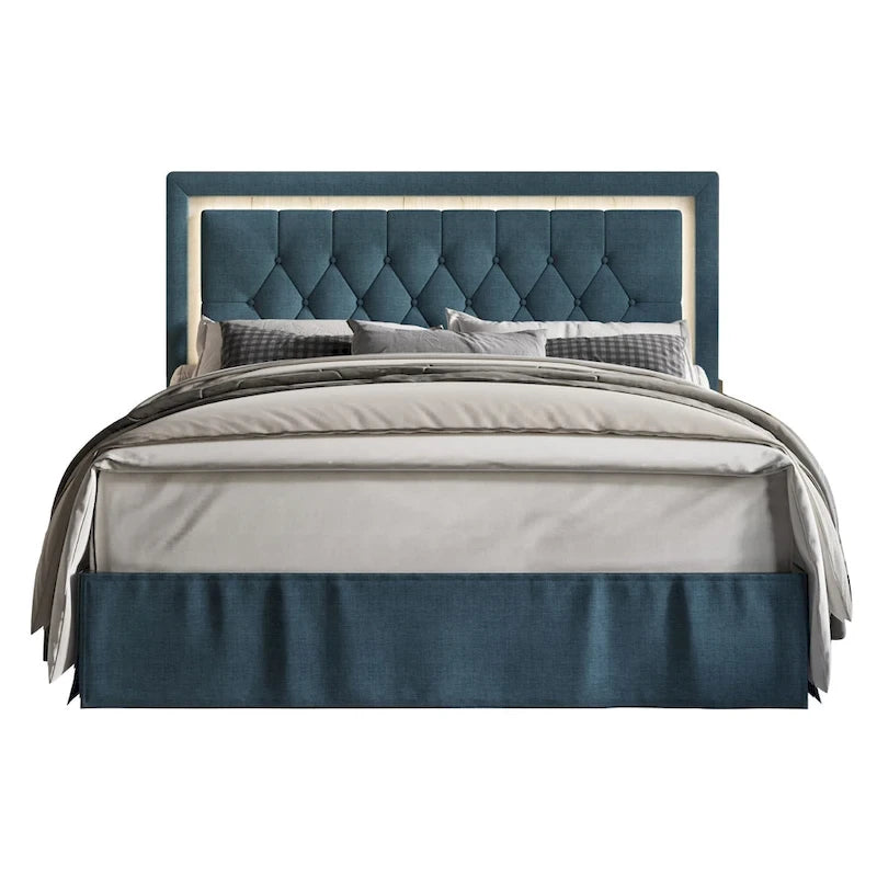 Tufted Upholstered Platform Bed