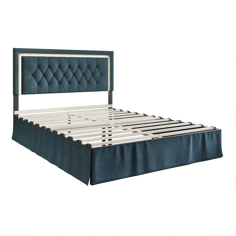 Tufted Upholstered Platform Bed