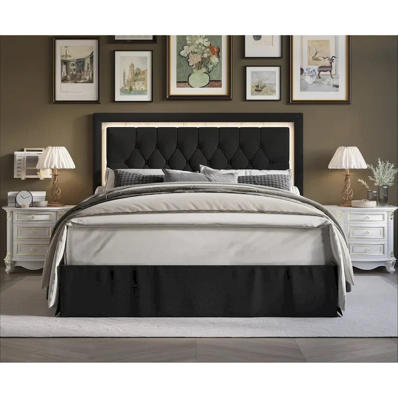 Tufted Upholstered Platform Bed