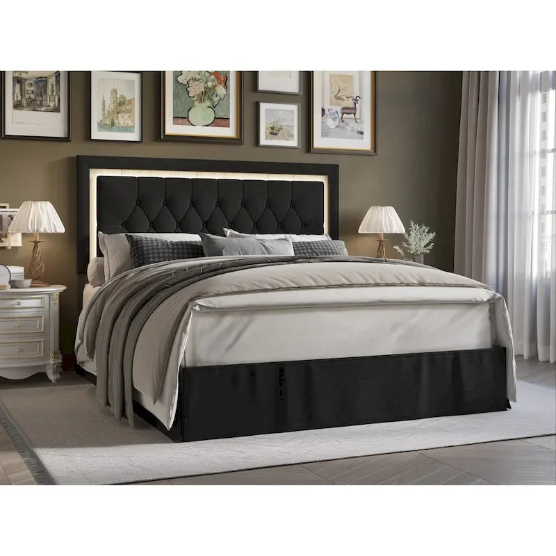 Tufted Upholstered Platform Bed