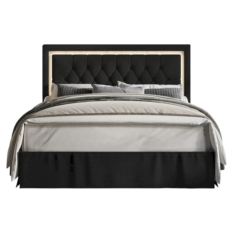 Tufted Upholstered Platform Bed