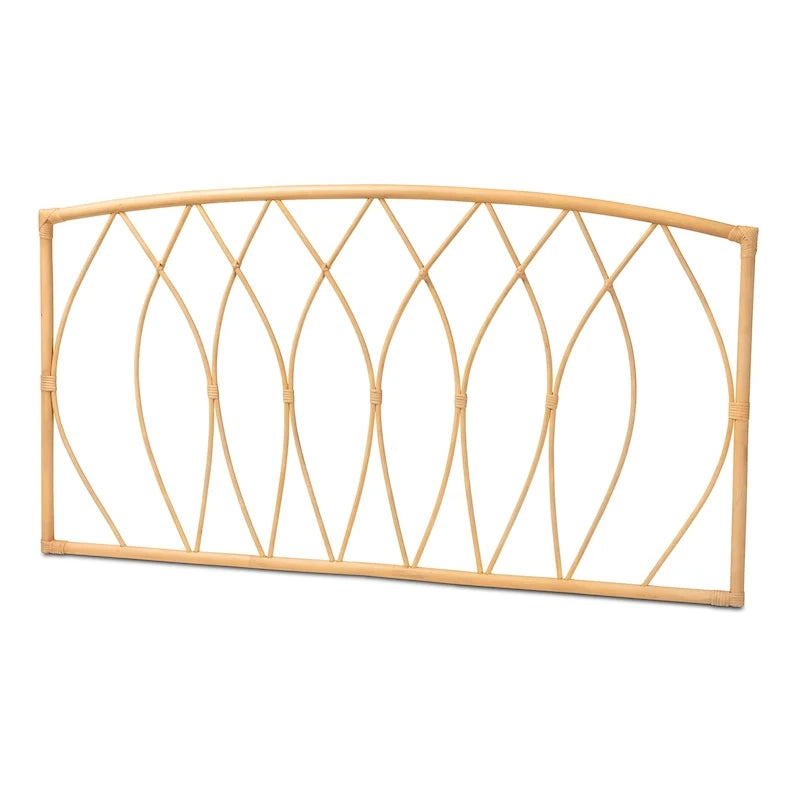 Modern Bohemian Natural Rattan Wall-mountable Headboard-Queen