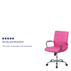 Mid-back Chrome/Vinyl Executive Swivel Office Chair