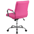 Mid-back Chrome/Vinyl Executive Swivel Office Chair