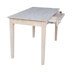 Wooden Computer Desk with Flip Down Drawer